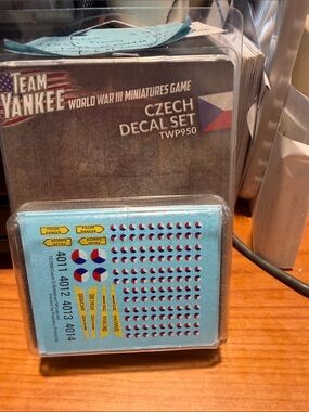 Team Yankee Czech Decal Set - Blue/Red/White Decals